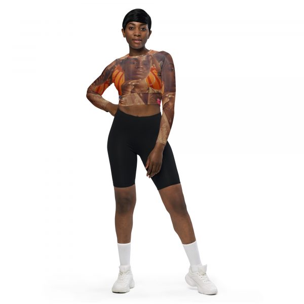 Zyah Belle long-sleeve crop top