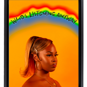 Zyah Bell "Who's Listening Anyway" Framed Canvas